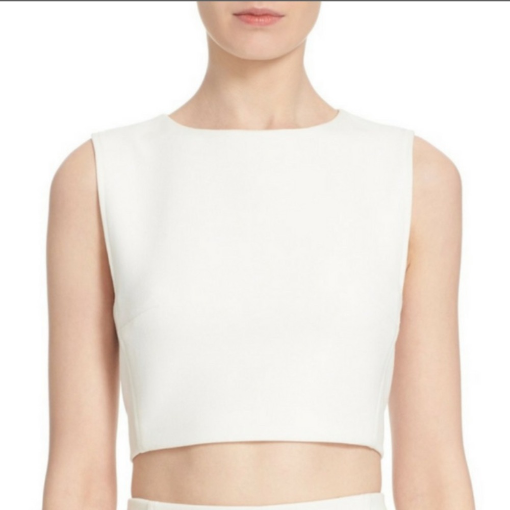 NTW Alice and Olivia White Crop Top - Size M